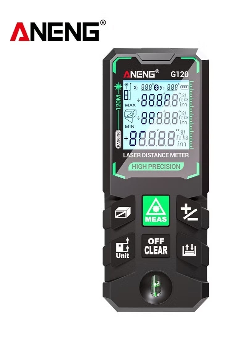 ANENG 120M Smart High-Precision Laser meter 30 Set of Data Storage Autonomous Calibration Laser Rangefinder - Image 2
